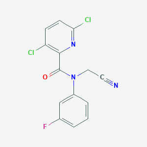 molecular formula C14H8Cl2FN3O B2853493 3,6-dichloro-N-(cyanomethyl)-N-(3-fluorophenyl)pyridine-2-carboxamide CAS No. 1333766-59-8