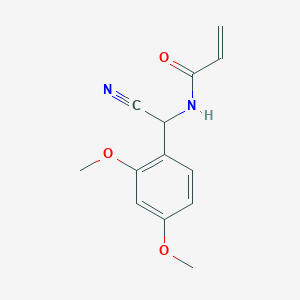 molecular formula C13H14N2O3 B2853505 N-[Cyano-(2,4-dimethoxyphenyl)methyl]prop-2-enamide CAS No. 2411305-41-2