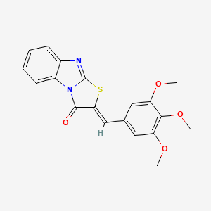 molecular formula C19H16N2O4S B2853547 (2Z)-2-(3,4,5-Trimethoxybenzylidene)[1,3]thiazolo[3,2-a]benzimidazol-3(2H)-one CAS No. 311327-86-3