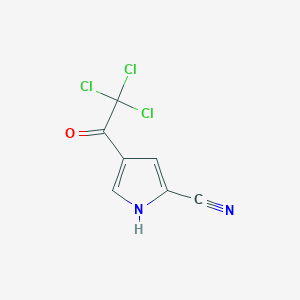 molecular formula C7H3Cl3N2O B2853578 4-(trichloroacetyl)-1H-pyrrole-2-carbonitrile CAS No. 66832-07-3