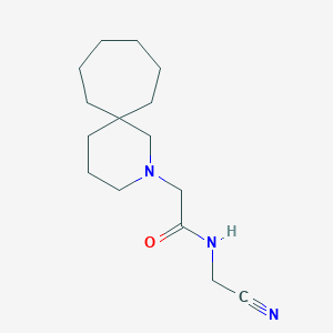 B2853581 2-{2-azaspiro[5.6]dodecan-2-yl}-N-(cyanomethyl)acetamide CAS No. 1436066-79-3