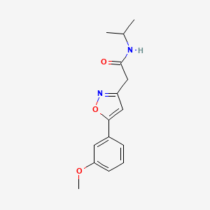 molecular formula C15H18N2O3 B2853582 N-isopropyl-2-(5-(3-methoxyphenyl)isoxazol-3-yl)acetamide CAS No. 952985-48-7