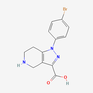 B2853588 1-(4-bromophenyl)-1H,4H,5H,6H,7H-pyrazolo[4,3-c]pyridine-3-carboxylic acid CAS No. 1367755-36-9