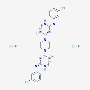 B028536 1,4-Piperazinedicarboxamidine, N,N''-bis((m-chlorophenyl)amidino)-, dihydrochloride CAS No. 19803-65-7