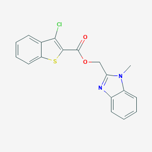 (1-methyl-1H-benzimidazol-2-yl)methyl 3-chloro-1-benzothiophene-2-carboxylate