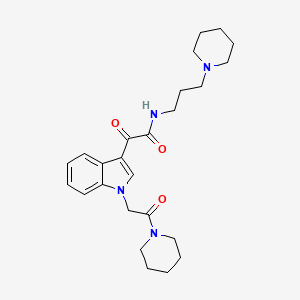 B2853613 2-oxo-2-(1-(2-oxo-2-(piperidin-1-yl)ethyl)-1H-indol-3-yl)-N-(3-(piperidin-1-yl)propyl)acetamide CAS No. 872862-41-4