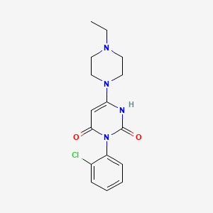 B2853616 3-(2-chlorophenyl)-6-(4-ethylpiperazin-1-yl)pyrimidine-2,4(1H,3H)-dione CAS No. 847398-23-6