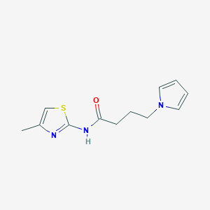 B2853621 N-(4-methylthiazol-2-yl)-4-(1H-pyrrol-1-yl)butanamide CAS No. 1257548-53-0