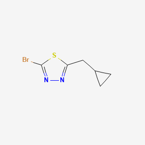 molecular formula C6H7BrN2S B2853634 2-Bromo-5-(cyclopropylmethyl)-1,3,4-thiadiazole CAS No. 1339686-05-3