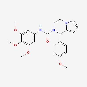 molecular formula C24H27N3O5 B2853640 1-(4-methoxyphenyl)-N-(3,4,5-trimethoxyphenyl)-3,4-dihydropyrrolo[1,2-a]pyrazine-2(1H)-carboxamide CAS No. 900002-33-7