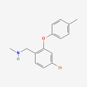 {[4-Bromo-2-(4-methylphenoxy)phenyl]methyl}(methyl)amine