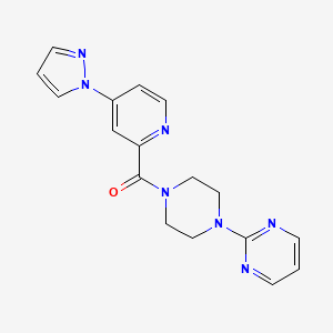 (4-(1H-pyrazol-1-yl)pyridin-2-yl)(4-(pyrimidin-2-yl)piperazin-1-yl)methanone
