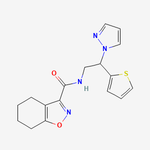 N-(2-(1H-pyrazol-1-yl)-2-(thiophen-2-yl)ethyl)-4,5,6,7-tetrahydrobenzo[d]isoxazole-3-carboxamide