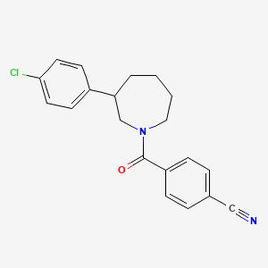 4-(3-(4-Chlorophenyl)azepane-1-carbonyl)benzonitrile