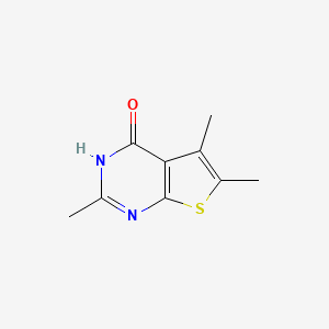 molecular formula C9H10N2OS B2853657 2,5,6-Trimethylthieno[2,3-d]pyrimidin-4(3H)-one CAS No. 18593-45-8