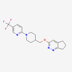 3-[[1-[5-(Trifluoromethyl)pyridin-2-yl]piperidin-4-yl]methoxy]-6,7-dihydro-5H-cyclopenta[c]pyridazine