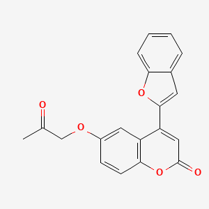 B2853666 4-(1-Benzofuran-2-yl)-6-(2-oxopropoxy)chromen-2-one CAS No. 898432-29-6