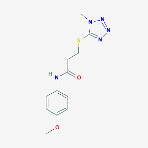 Propanamide, N-(4-methoxyphenyl)-3-[(1-methyl-1H-1,2,3,4-tetrazol-5-yl)thio]-