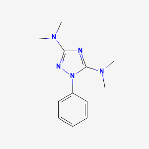 molecular formula C12H17N5 B2853671 N~3~,N~3~,N~5~,N~5~-四甲基-1-苯基-1H-1,2,4-三唑-3,5-二胺 CAS No. 40160-05-2