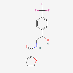 molecular formula C14H12F3NO3 B2853684 N-(2-羟基-2-(4-(三氟甲基)苯基)乙基)呋喃-2-甲酰胺 CAS No. 1351607-83-4