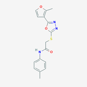 Acetamide, 2-[[5-(2-methyl-3-furanyl)-1,3,4-oxadiazol-2-yl]thio]-N-(4-methylphenyl)-