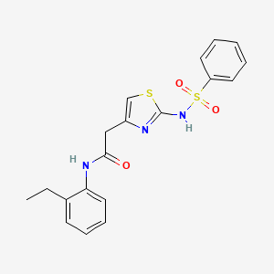 N-(2-ethylphenyl)-2-(2-(phenylsulfonamido)thiazol-4-yl)acetamide