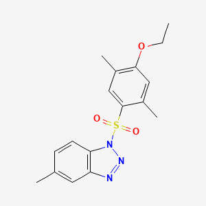 molecular formula C17H19N3O3S B2853708 1-(4-Ethoxy-2,5-dimethylphenyl)sulfonyl-5-methylbenzotriazole CAS No. 2361880-91-1
