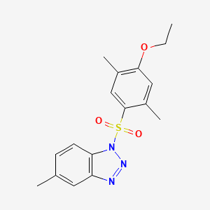 molecular formula C17H19N3O3S B2853708 1-(4-ethoxy-2,5-dimethylbenzenesulfonyl)-5-methyl-1H-1,2,3-benzotriazole CAS No. 2361880-91-1