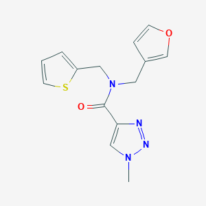 N-(furan-3-ylmethyl)-1-methyl-N-(thiophen-2-ylmethyl)-1H-1,2,3-triazole-4-carboxamide