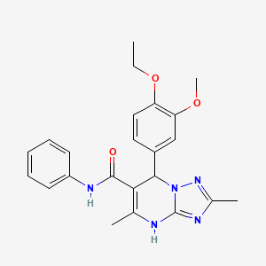 molecular formula C23H25N5O3 B2853717 7-(4-ethoxy-3-methoxyphenyl)-2,5-dimethyl-N-phenyl-4,7-dihydro-[1,2,4]triazolo[1,5-a]pyrimidine-6-carboxamide CAS No. 899997-49-0