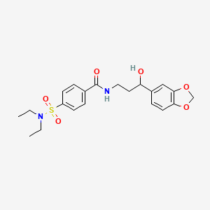molecular formula C21H26N2O6S B2853718 N-(3-(benzo[d][1,3]dioxol-5-yl)-3-hydroxypropyl)-4-(N,N-diethylsulfamoyl)benzamide CAS No. 1421451-88-8