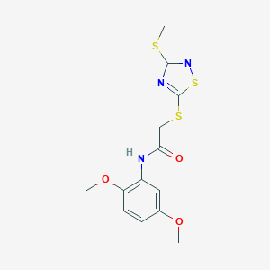 N-(2,5-dimethoxyphenyl)-2-{[3-(methylsulfanyl)-1,2,4-thiadiazol-5-yl]sulfanyl}acetamide
