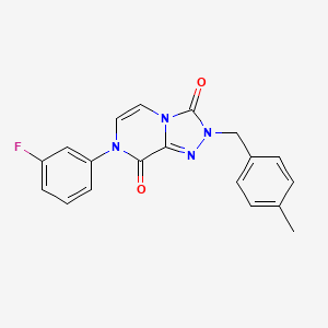 molecular formula C19H15FN4O2 B2853725 7-(3-fluorophenyl)-2-(4-methylbenzyl)-[1,2,4]triazolo[4,3-a]pyrazine-3,8(2H,7H)-dione CAS No. 2034586-33-7