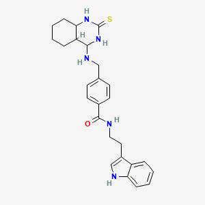 molecular formula C26H23N5OS B2853732 N-[2-(1H-indol-3-yl)ethyl]-4-{[(2-sulfanylidene-1,2-dihydroquinazolin-4-yl)amino]methyl}benzamide CAS No. 422533-88-8