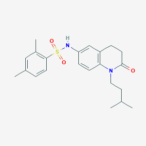molecular formula C22H28N2O3S B2853744 N-(1-isopentyl-2-oxo-1,2,3,4-tetrahydroquinolin-6-yl)-2,4-dimethylbenzenesulfonamide CAS No. 941955-85-7