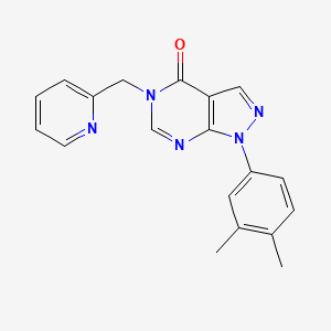 molecular formula C19H17N5O B2853745 1-(3,4-Dimethylphenyl)-5-(pyridin-2-ylmethyl)pyrazolo[3,4-d]pyrimidin-4-one CAS No. 841211-81-2