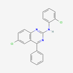6-chloro-N-(2-chlorophenyl)-4-phenylquinazolin-2-amine