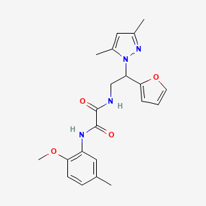 N1-(2-(3,5-dimethyl-1H-pyrazol-1-yl)-2-(furan-2-yl)ethyl)-N2-(2-methoxy-5-methylphenyl)oxalamide
