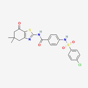 4-(4-chlorophenylsulfonamido)-N-(5,5-dimethyl-7-oxo-4,5,6,7-tetrahydrobenzo[d]thiazol-2-yl)benzamide