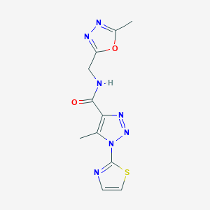 5-methyl-N-((5-methyl-1,3,4-oxadiazol-2-yl)methyl)-1-(thiazol-2-yl)-1H-1,2,3-triazole-4-carboxamide