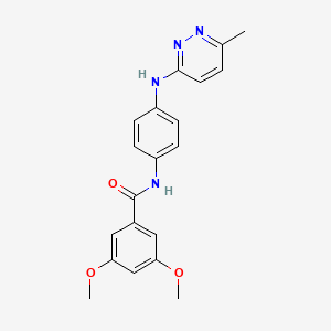 3,5-dimethoxy-N-(4-((6-methylpyridazin-3-yl)amino)phenyl)benzamide