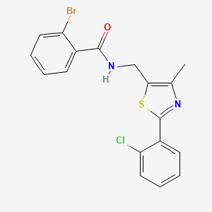 molecular formula C18H14BrClN2OS B2853766 2-bromo-N-((2-(2-chlorophenyl)-4-methylthiazol-5-yl)methyl)benzamide CAS No. 1448135-13-4
