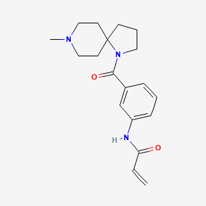 molecular formula C19H25N3O2 B2853768 N-[3-(8-Methyl-1,8-diazaspiro[4.5]decane-1-carbonyl)phenyl]prop-2-enamide CAS No. 2249318-99-6