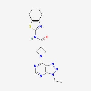 1-(3-ethyl-3H-[1,2,3]triazolo[4,5-d]pyrimidin-7-yl)-N-(4,5,6,7-tetrahydrobenzo[d]thiazol-2-yl)azetidine-3-carboxamide