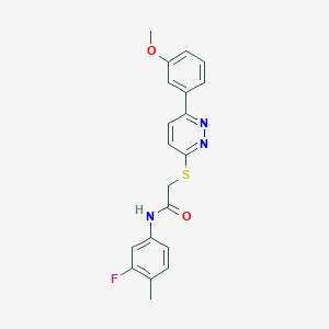N-(3-fluoro-4-methylphenyl)-2-[6-(3-methoxyphenyl)pyridazin-3-yl]sulfanylacetamide