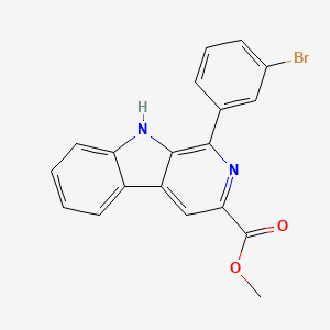 molecular formula C19H13BrN2O2 B2853781 1-(3-溴苯基)-9H-吡啶并[3,4-b]吲哚-3-羧酸甲酯 CAS No. 223690-87-7