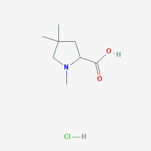 1,4,4-Trimethylpyrrolidine-2-carboxylic acid hydrochloride