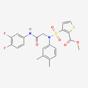 Methyl 3-[{2-[(3,4-difluorophenyl)amino]-2-oxoethyl}(3,4-dimethylphenyl)sulfamoyl]thiophene-2-carboxylate