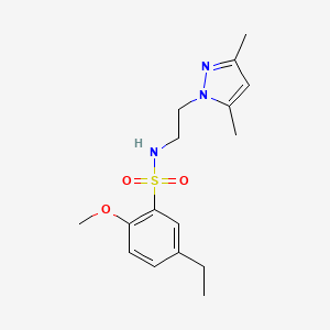 N-(2-(3,5-dimethyl-1H-pyrazol-1-yl)ethyl)-5-ethyl-2-methoxybenzenesulfonamide