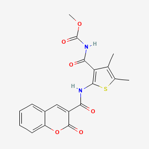 methyl N-[4,5-dimethyl-2-[(2-oxochromene-3-carbonyl)amino]thiophene-3-carbonyl]carbamate
